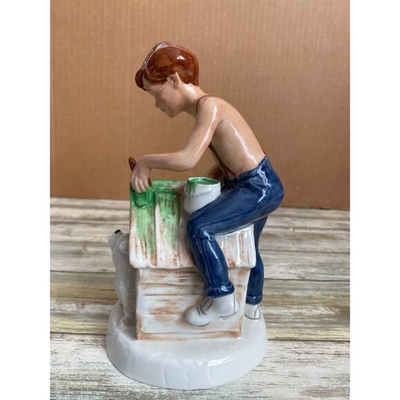 1981 Royal Doulton Childhood Days "As Good as New" HN 2971 Figurine Boy & Dog - Picture 2 of 11